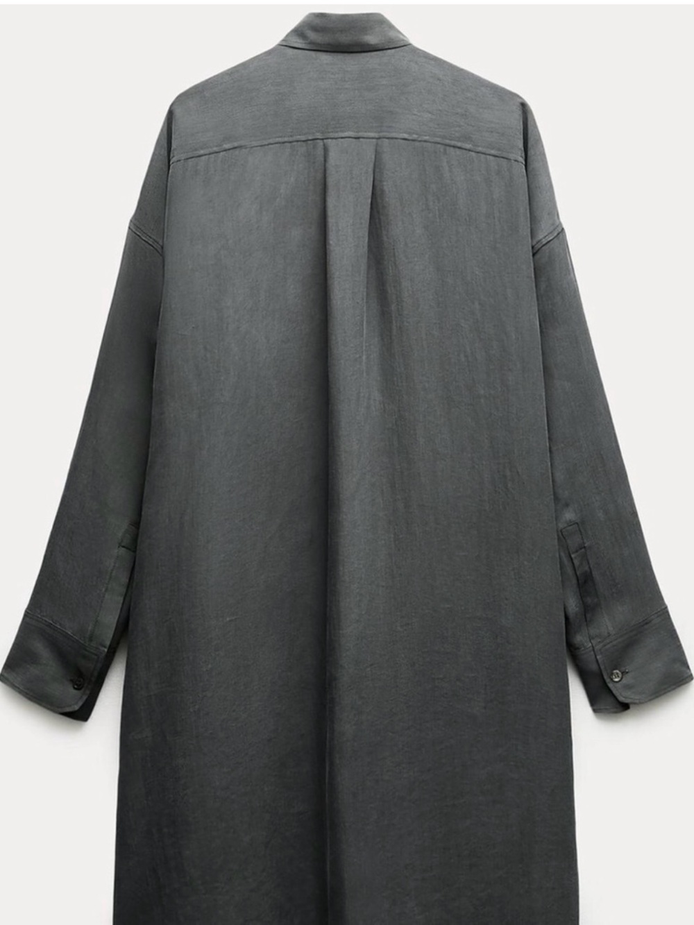 Zara oversized Shirt Dress in Charcoal Gray - Picture 6 of 7